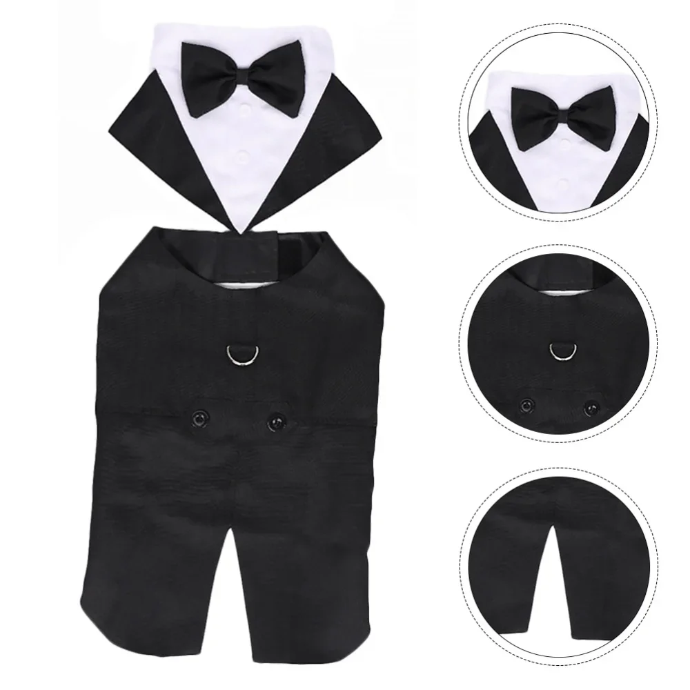 Suit Supply Wedding Party - ペット用犬服 ウェディングシャツ ファッションパーティー ショー フォーマルスーツ ネクタイ