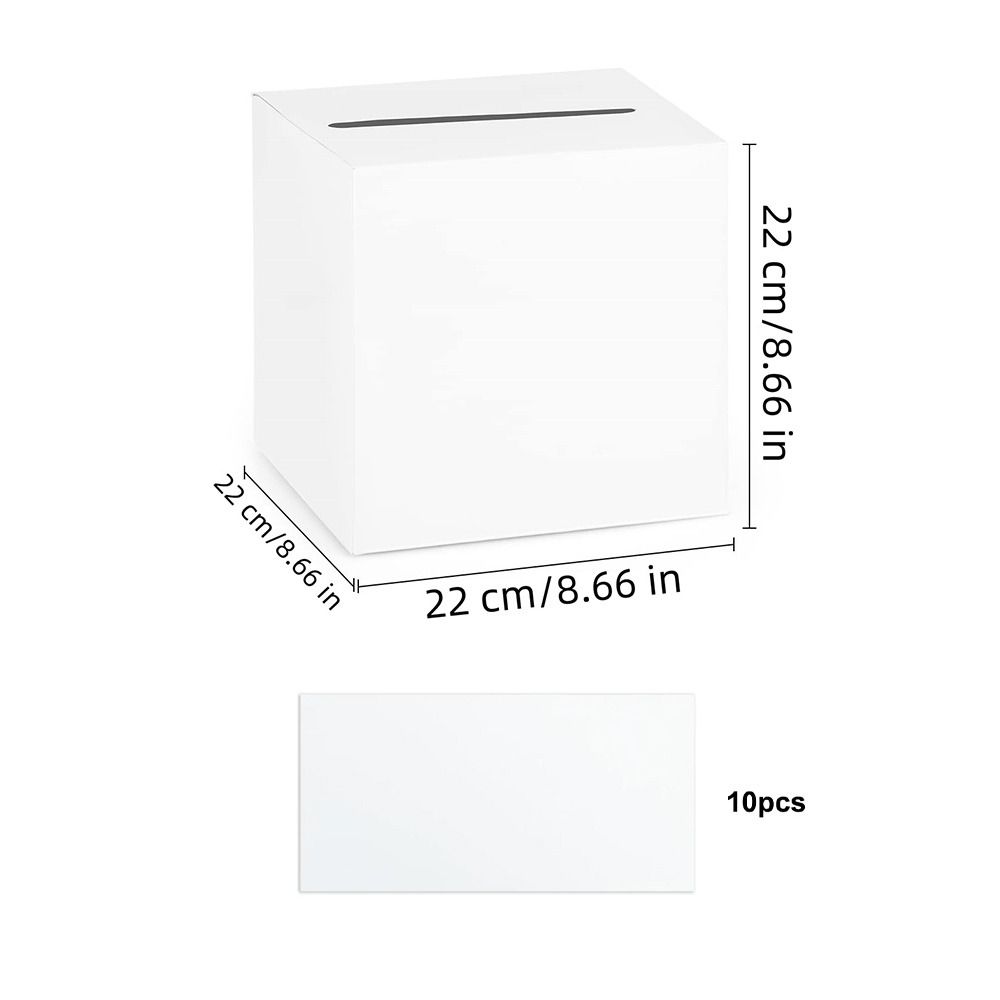 Wedding Card Box - クリエイティブホワイトブラックウェディングカードボックス祝福段ボールギフトカードボックスDIYクラフトエレガント投票カードボックス家の装飾
