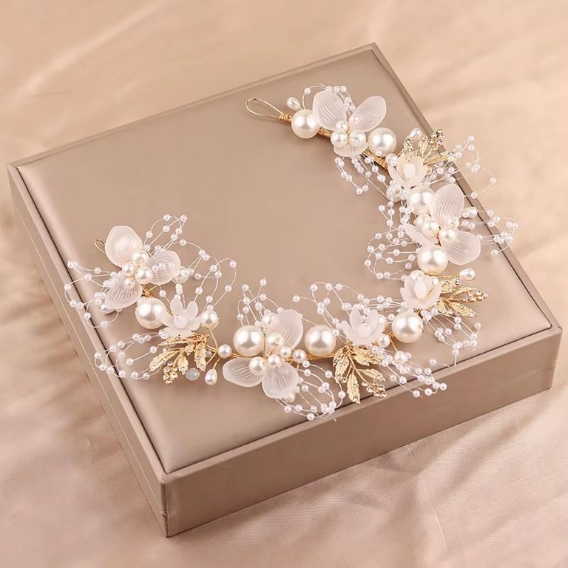 Wedding Supply Store - かわいいプリンセスクラウン帽子フラワーリースヘッドバンド子供のための花嫁花嫁介添人結婚式休日写真撮影ヘアアクセサリー