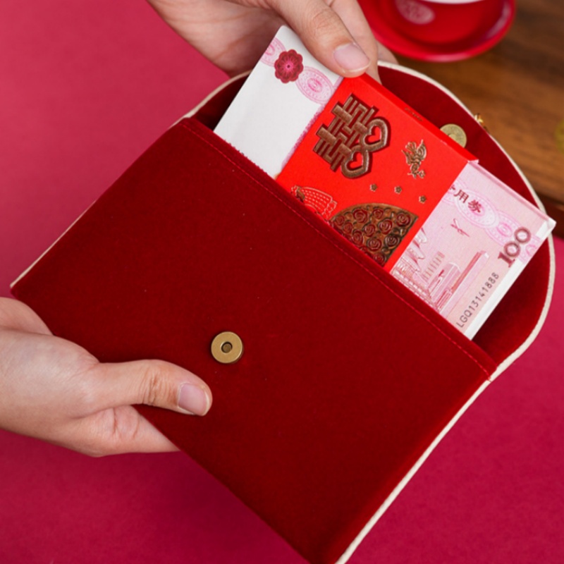 1 個複数のパターン結婚式の赤い封筒最高の願いを刺繍した新年 - Wedding Envelopes のレビューと価格
