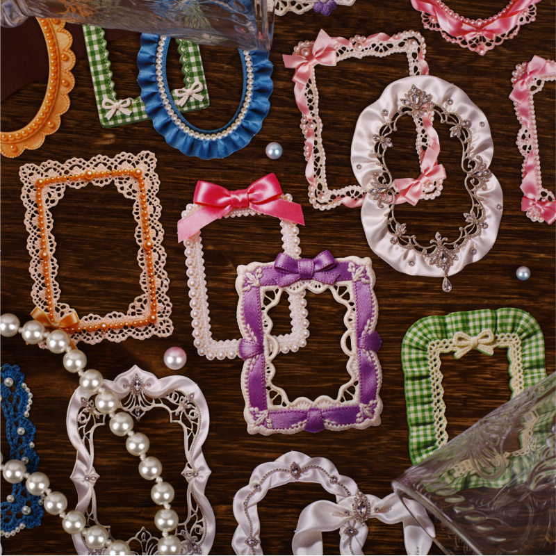 8 枚のヴィンテージリボンボーダーボウハードカードステッカー - Papercraft Supply Ribbon のレビューと価格