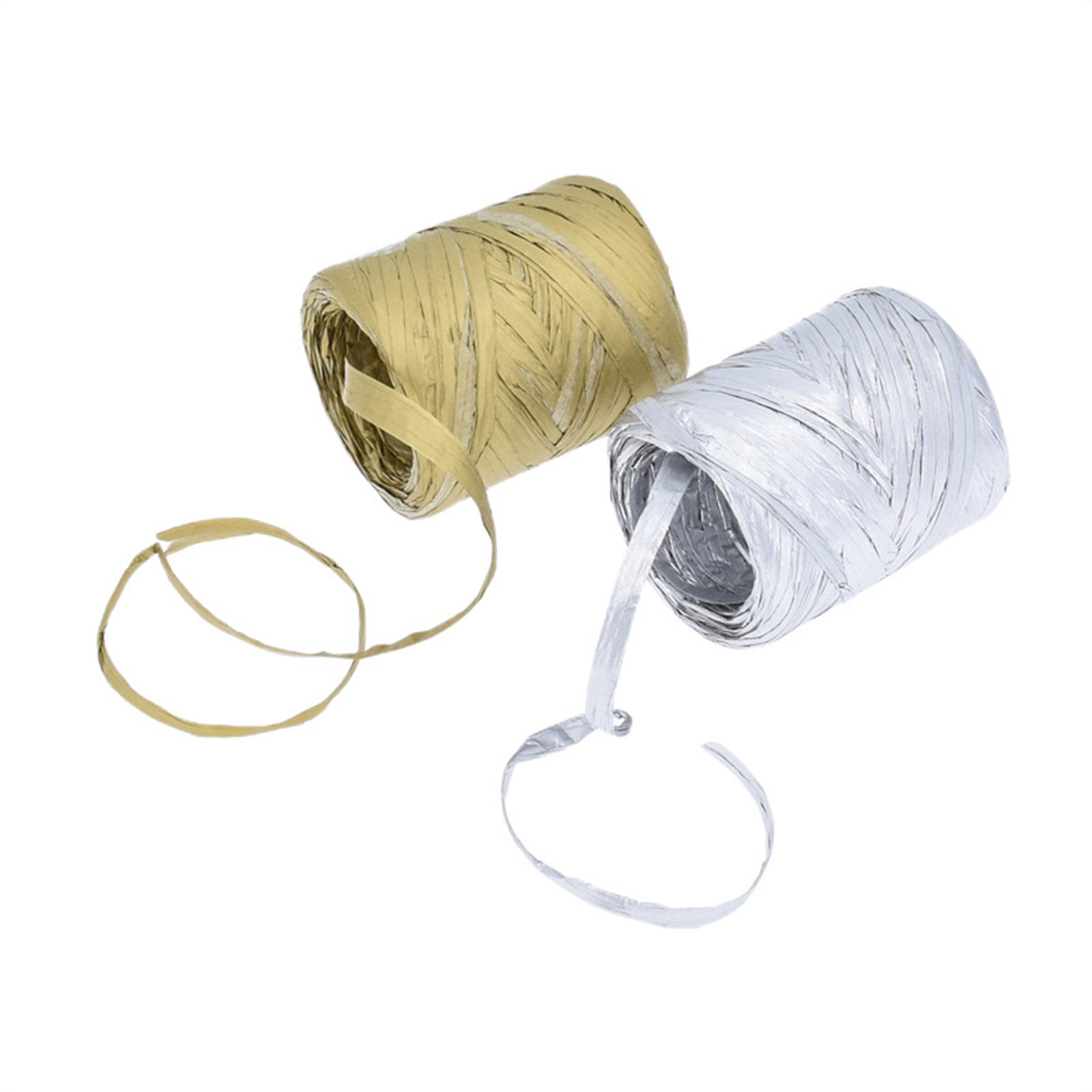 DIYラフィアペーパーリボン、手作り織り用装飾リボン、ギフト - Papercraft Supply Ribbon のレビューと価格