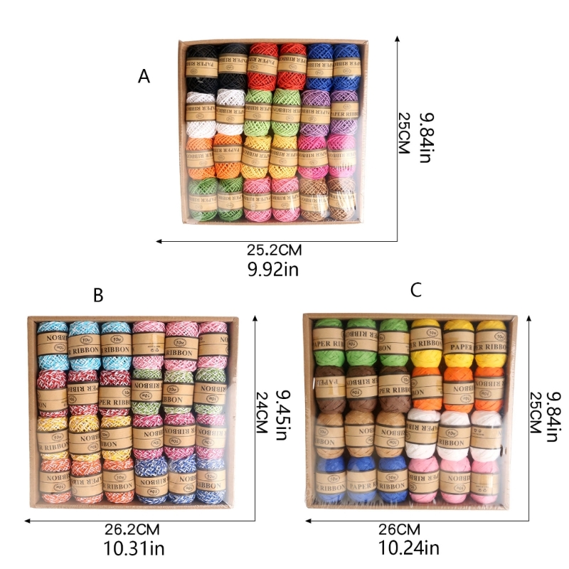 DIYやラッピング作業用のカラーペーパークラフトリボン、織り - Papercraft Supply Ribbon のレビューと価格