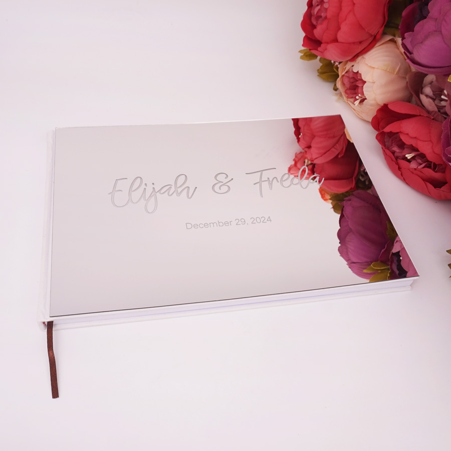 パーソナライズされたゲストブック,名前と日付が付いたピンク, - Personalized Guest Book のレビューと価格