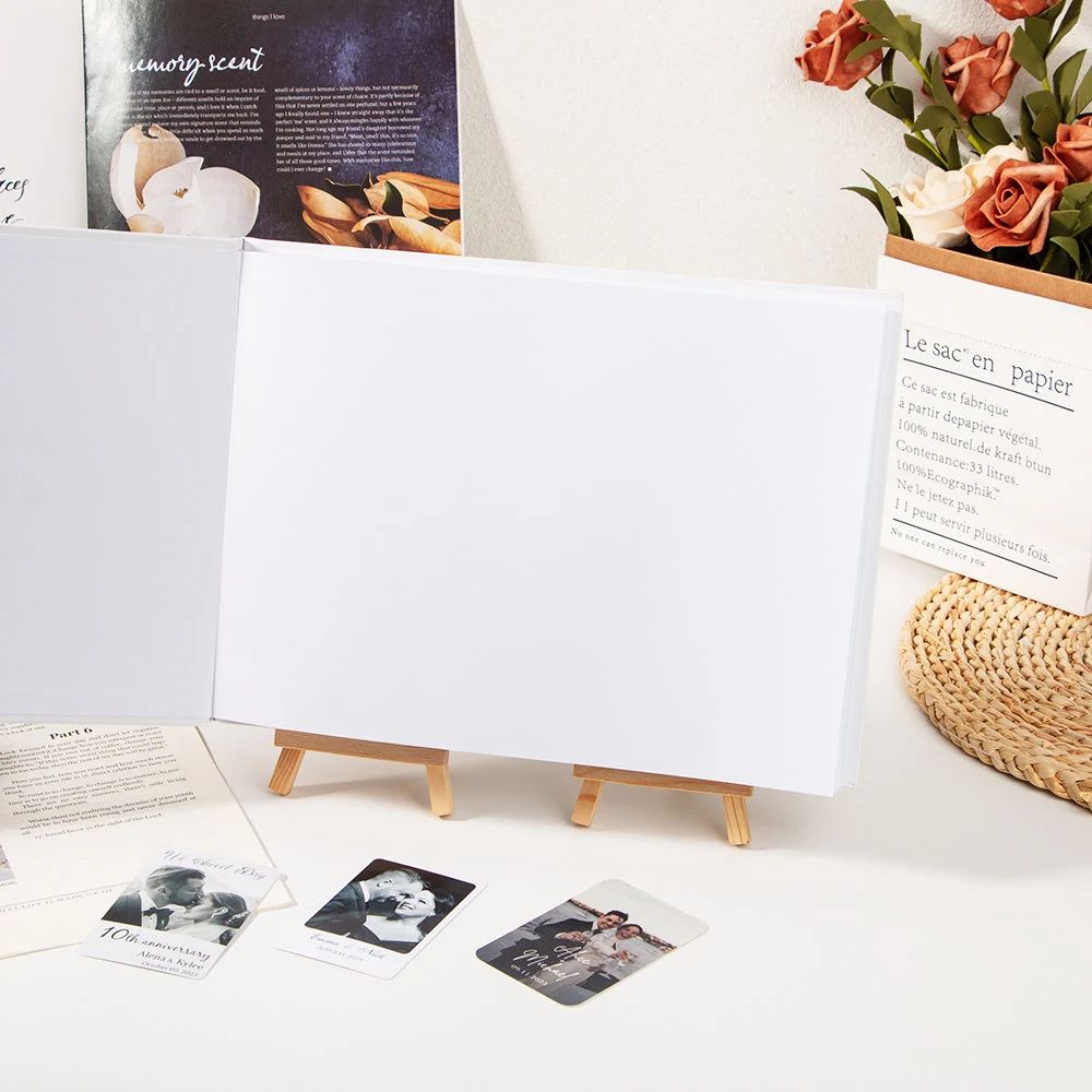 パーソナライズされた結婚式のゲストブック エレガントなホワイ - Personalized Guest Book のレビューと価格