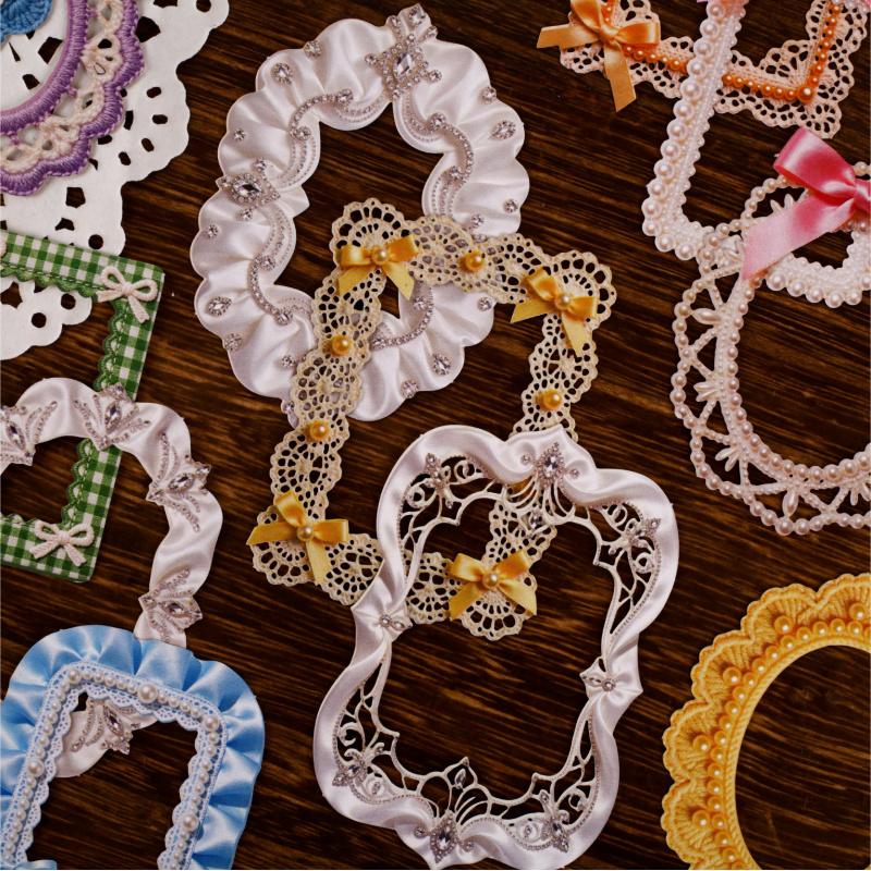 1パック/8個入り ヴィンテージリボンボーダーボウハードカー - Papercraft Supply Ribbon のレビューと価格