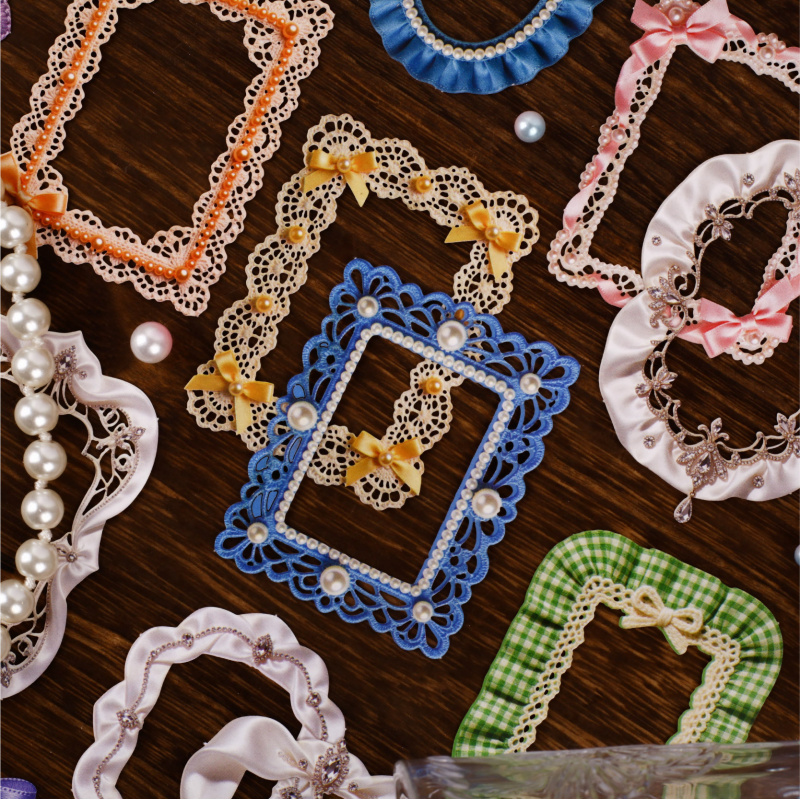 1パック/8個入り ヴィンテージリボンボーダーボウハードカー - Papercraft Supply Ribbon のレビューと価格