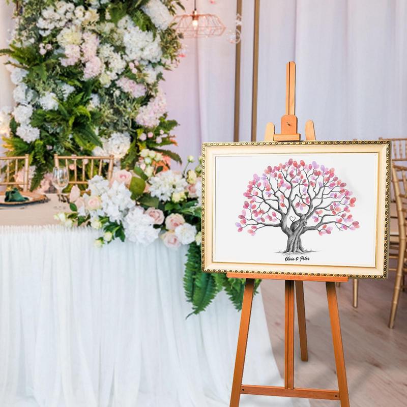 指紋ツリー 結婚式 卒業式 指紋ツリー キャンバス ゲストブ - Personalized Guest Book のレビューと価格
