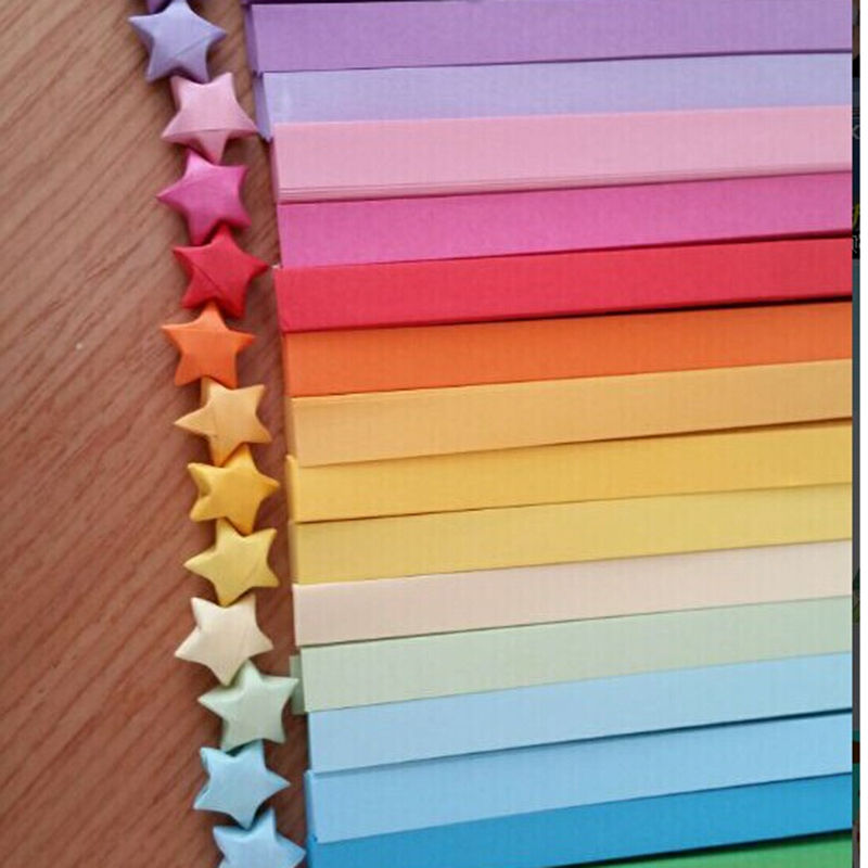 27色両面折り紙ラッキースターペーパーストリップカラフル折り - Papercraft Supply Ribbon のレビューと価格