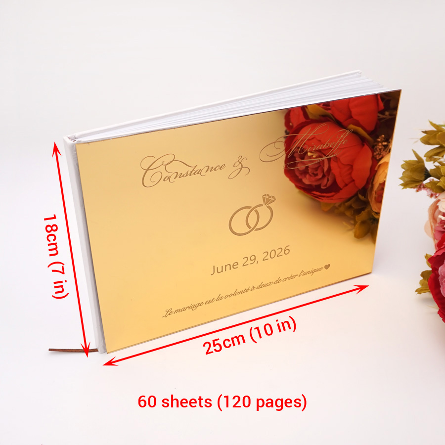 パーソナライズされたアクリルミラーレセプションブック、結婚式 - Personalized Guest Book のレビューと価格