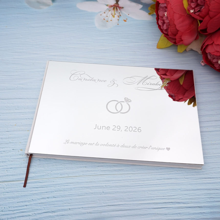 パーソナライズされたアクリルミラーレセプションブック、結婚式 - Personalized Guest Book のレビューと価格