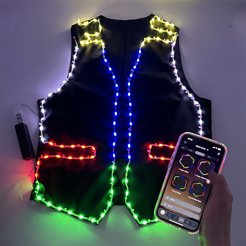 フルカラーLEDコスチューム 光るダンス衣装 光るベスト ス - Suit Supply Wedding Party のレビューと価格