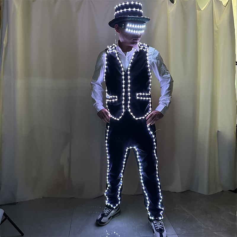 フルカラーLEDコスチューム 光るダンス衣装 光るベスト ス - Suit Supply Wedding Party のレビューと価格